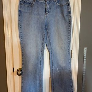 Super cute Coldwater Creek distressed jeans.  Size 16 Wide leg.